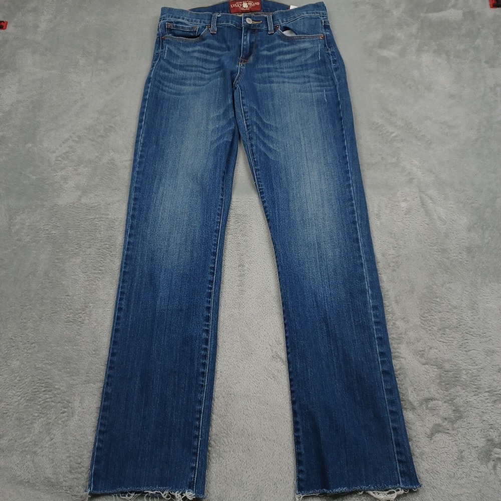 Lucky Brand Jeans Womens 8 Blue Denim Sofia Straight Preppy Modern